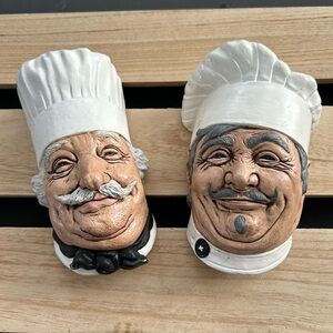 Vintage Chef Head Wallhangers